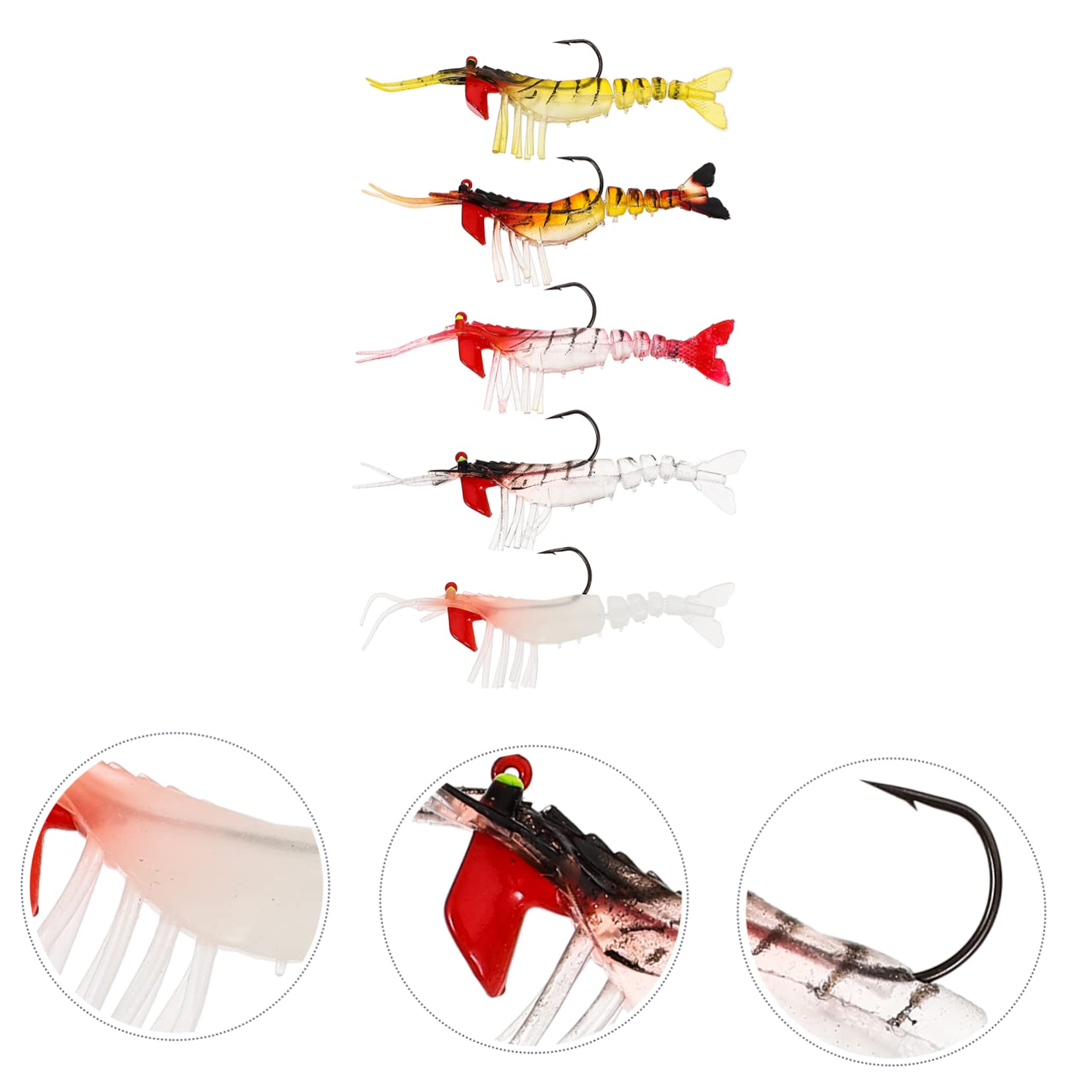 Supvox Bionische Garnelen Bass Lockt Gefälscht Rigs Fangen Künstlich Fisch Lockt Anlage Fallen Bausatz Catfishing Klemmbausteine Bionische Angelköder PVC