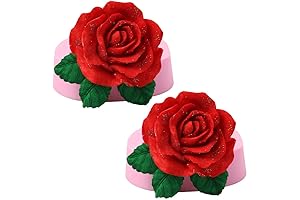 2Pcs 3D Rose Silicone Molds