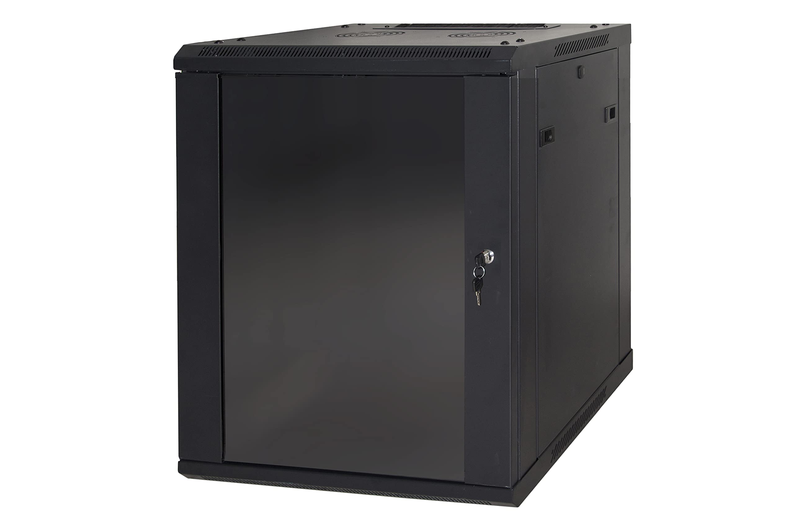 Armadio Rack 19" 9 Unita' da Muro A 500 x (L) 600 x (P) 450 Nero DISASSEMBLATO Porta Vetro