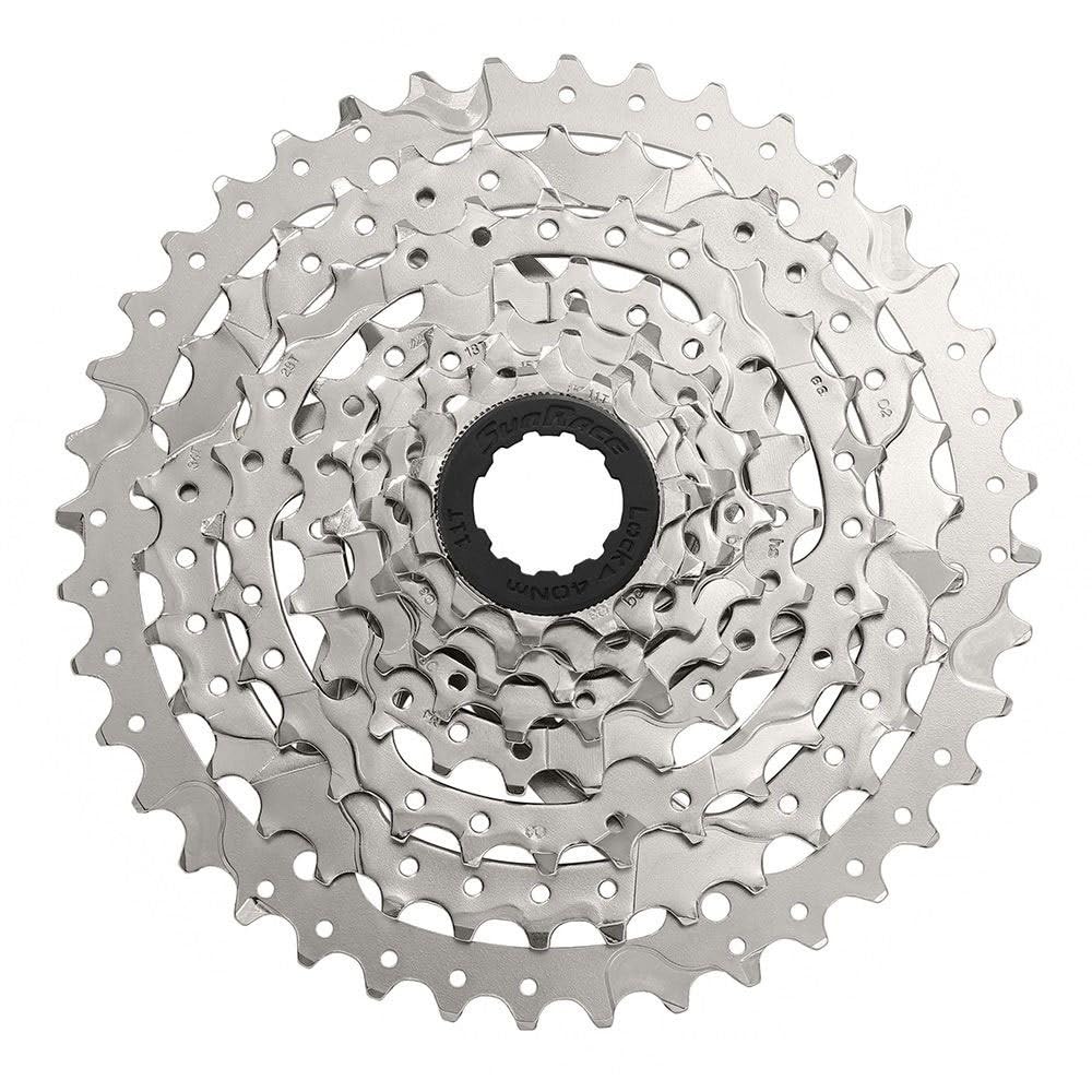 SunRace M9 9-Speed MTB Cassette, Silver, HG-Spline, 11-42T