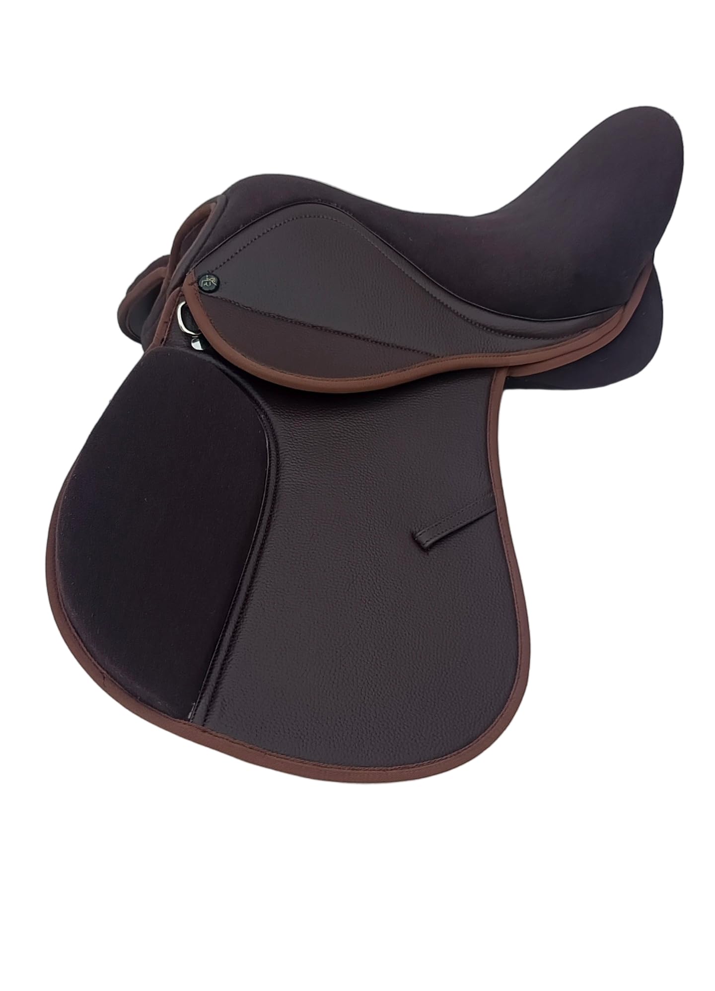 Sella per cavalli sintetici, larghezza 45 cm, colore: Nero e Marrone