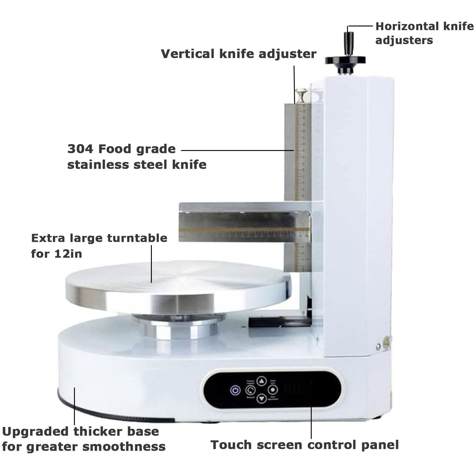 Máquina eléctrica para glaseado de Pasteles, esparcidor de Crema, raspador de Superficie Ajustable para una decoración Suave, máquina para Alisar Pasteles de cumpleaños