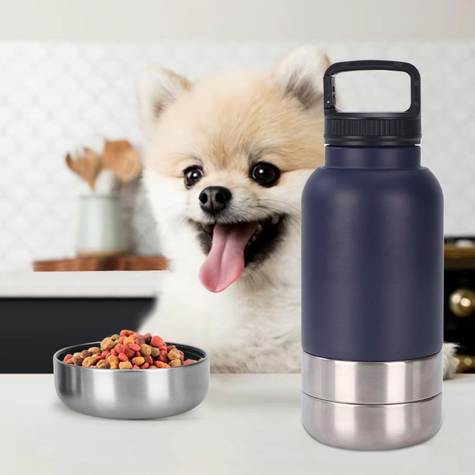 Borraccia Acqua Portatile Animali Contenitore Cibo 1520 ml Animali | Borraccia Termica Da Cuccioli Per Viaggio Appartamento Outdoor Road Trip Escursioni Campeggio Passeggiate Picnic Dormitorio