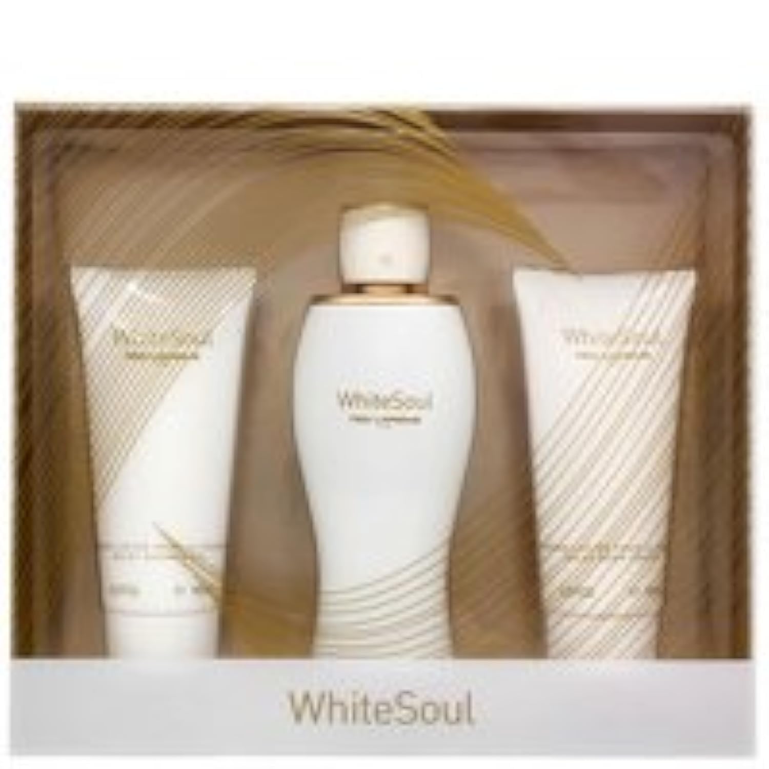 White Soul Gold and Diamonds Beauty Set by Ted Lapidus for Women - Perfume Spray, Body Cream and Shower Gel
