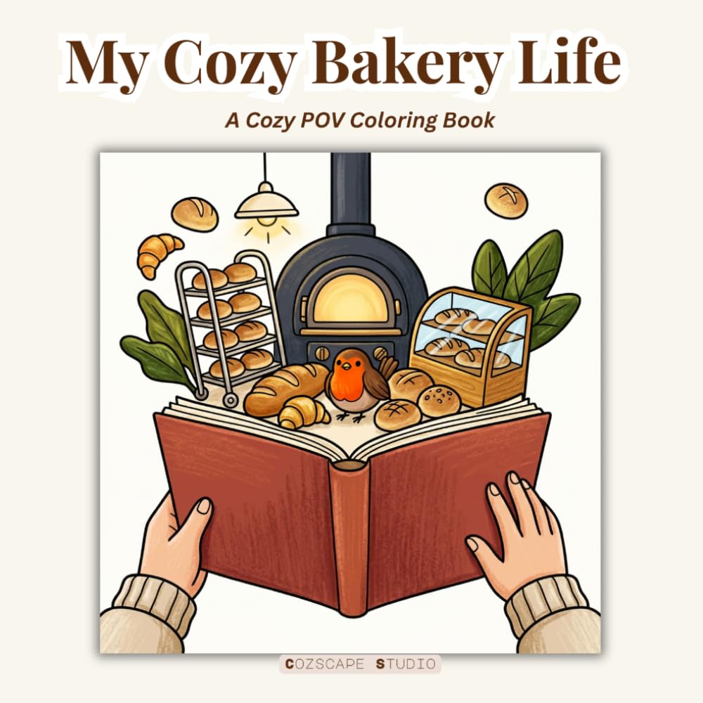 My Cozy Bakery Life: Cozy Coloring Book for Adults and Teens with Cute Bakery Scenes, Coffee, Cakes, Cookies, Bread, Pastries, Cottagecore Aesthetic, Relaxation, and Stress Relief
