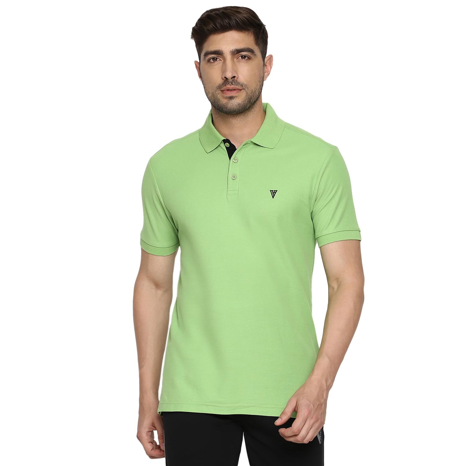 Van HeusenMen's Cotton Regular Fit Polo T-Shirt