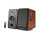 Amplified Bluetooth Bookshelf Speaker System&comma; 2&period;0 Powered Active Speakers 66 Watt RMS - Wooden