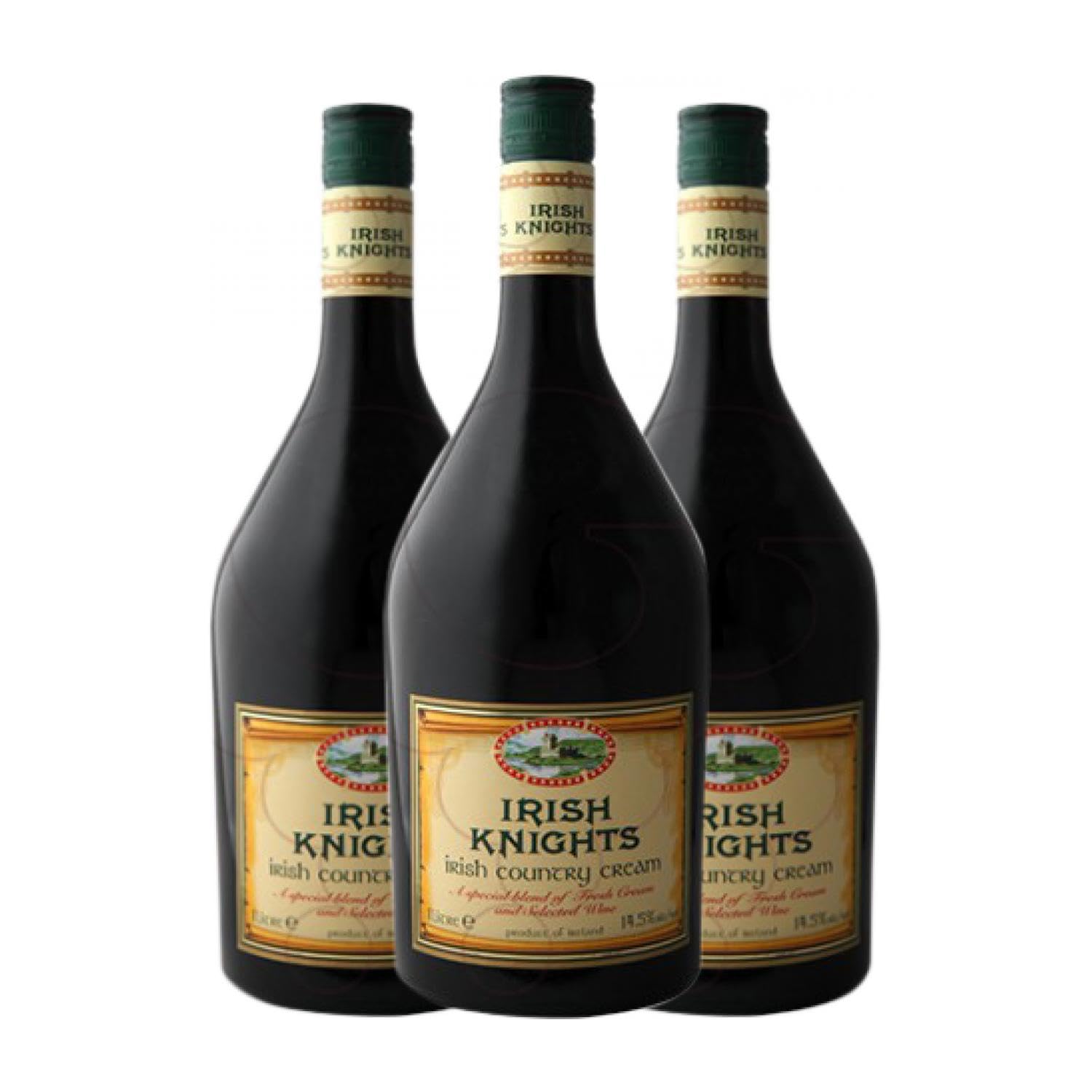 Crema de Licor Irish Knights Botella Misil 1 L (Caja de 3 Botella Misil de 1 L)