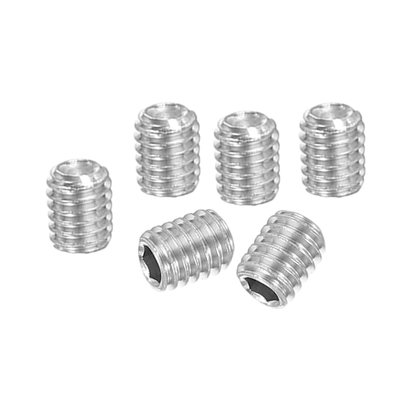 PATIKIL 100 Pcs Hex Socket Grub Screw, M4x5mm Flat Point Grub Bolt 304 Stainless Steel Head Socket Set Screws for Door Handles Light Fixture Repair โ image 1