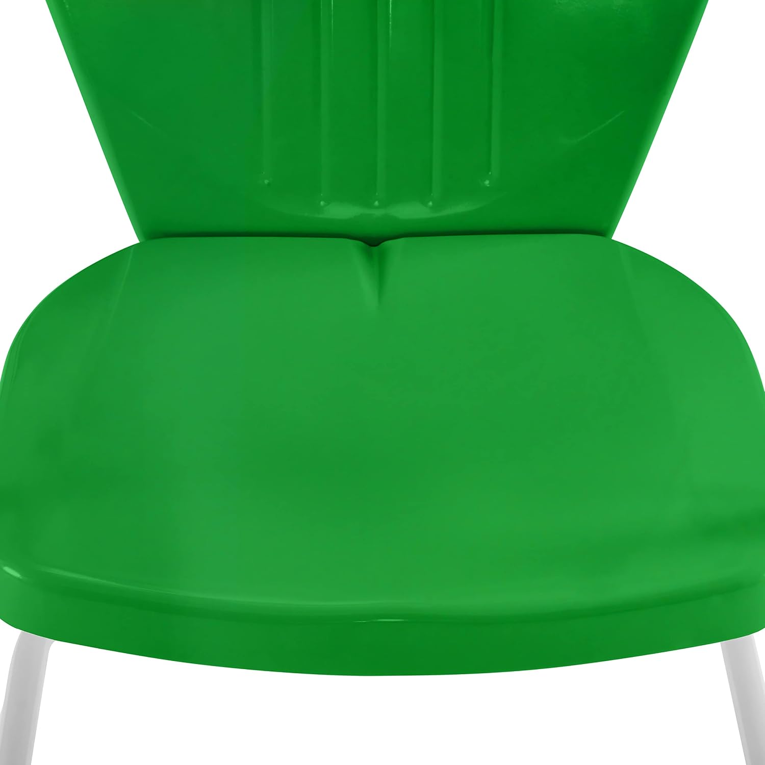 Crosley Furniture Griffith 3-Piece Outdoor Bistro Set, Retro Metal Patio Table and Chairs for Dining, Porch, Kelly Green Gloss and White Satin