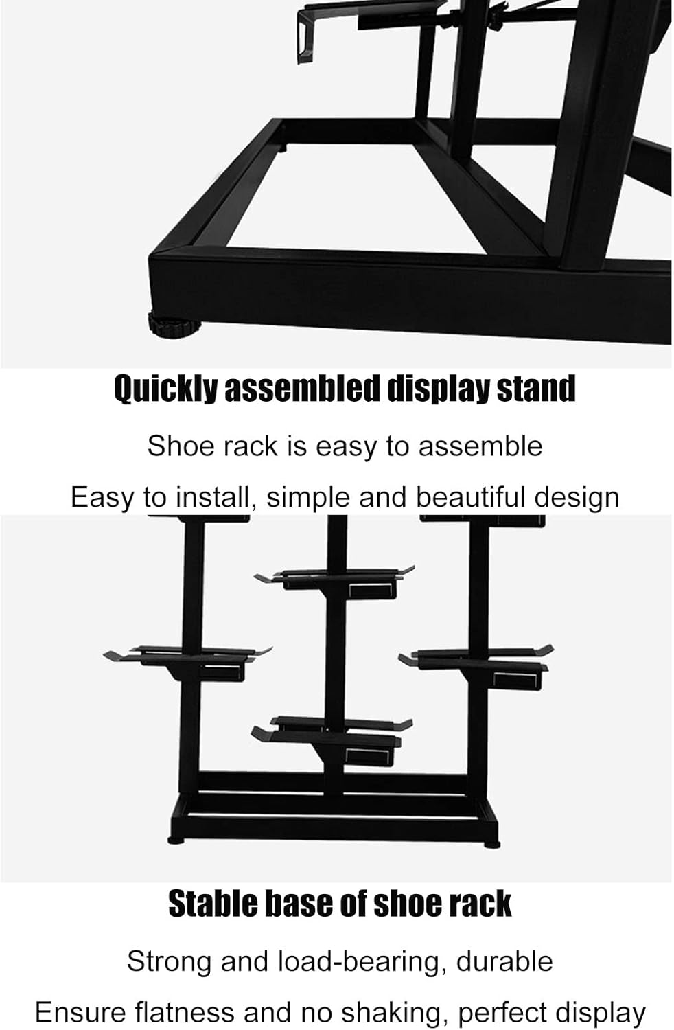 Modern Metal Shoe Organizer Display Rack, Running Basketball Tennis Shoes Storage Shelf Rack, Commercial Shoe Retail Shop Shelves Shoe Organizer Holder, Shoe Cabinets Corner Shoe Tower