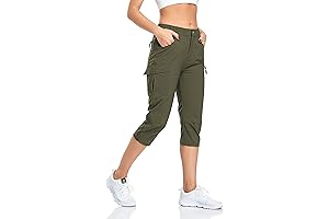 Women's Olive Green Hiking Capris: Adventure-Ready Comfort and Style