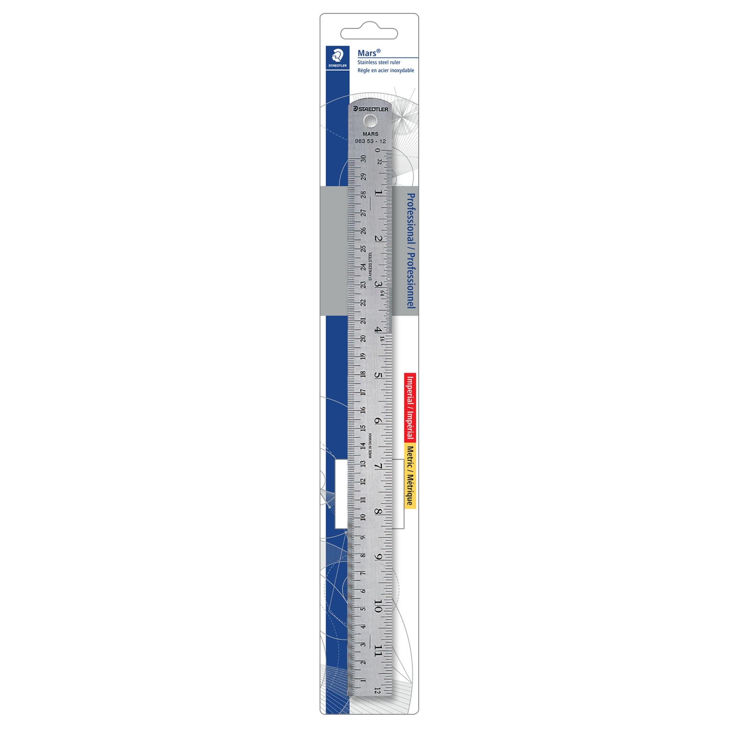 Staedtler - Regla de acero inoxidable, 30,5 cm