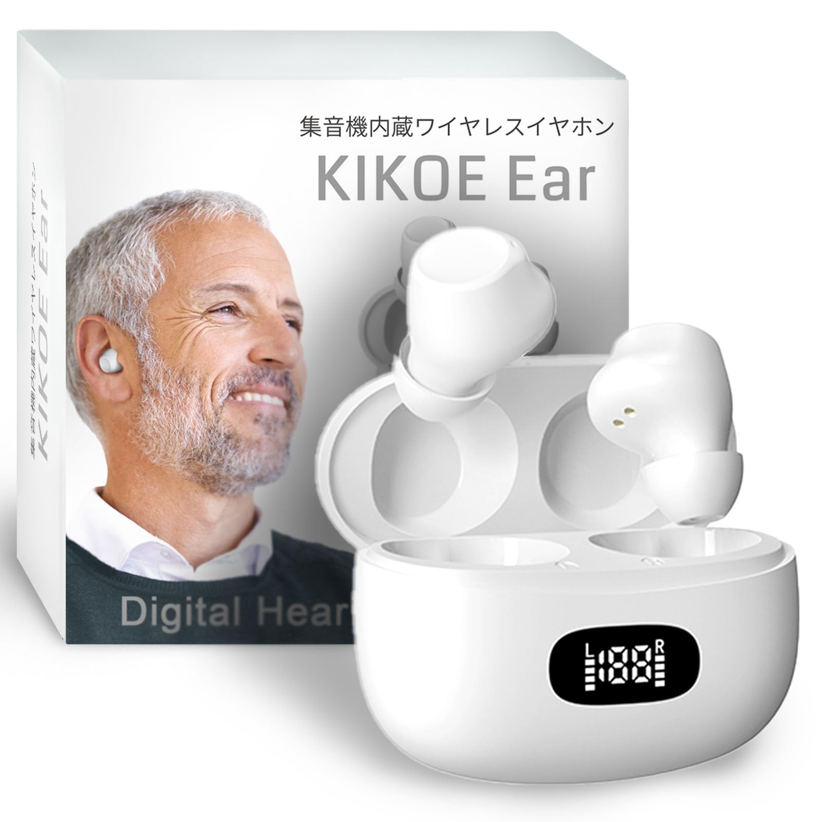 AI登載集音器イヤホン　KIKOE　EAR Amazon.co.jp: 集音器 ワイヤレスイヤホン コードレス 高齢者が使い