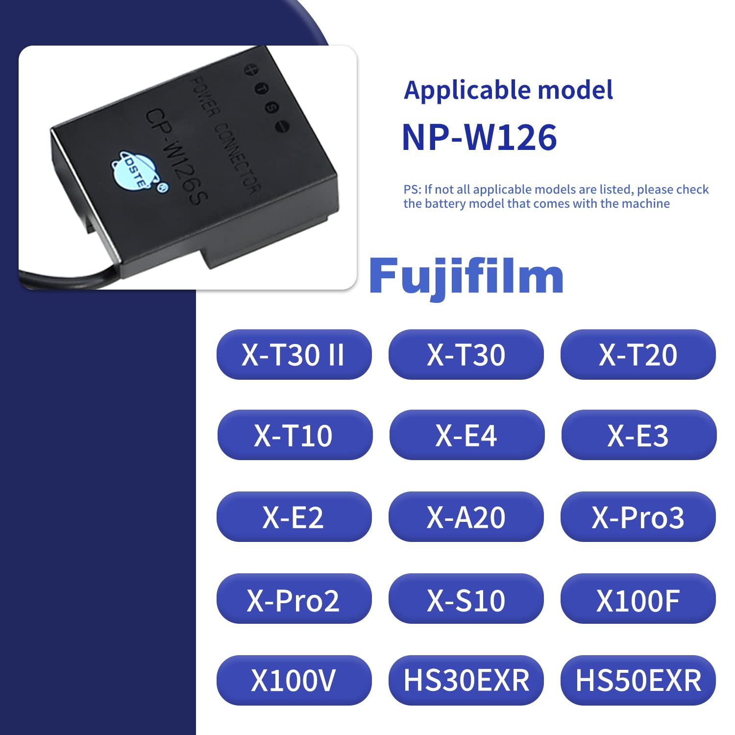 KingMa NP-W126 W126S USB-C Type C Dummy Battery Power Adaptda DC Coupler For Fujifilm X-T3 XT2 XT30 XS10 XT200 XT100 X100V X100F - 44 - View #2
