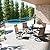 Pamapic 5 Pieces Patio Dining Set, All-Weather Outdoor Dining Set for Garden Backyard Poolside Deck,Outdoor Table and Chairs Set with 4 Textilene Swivel Chairs,Beige
