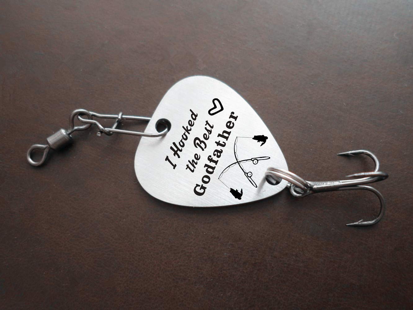 Godfather Gifts I Hooked the Best Godfather Stainless Steel Fishing Lure Christening Gift Baptism Gift : Sports & Outdoors