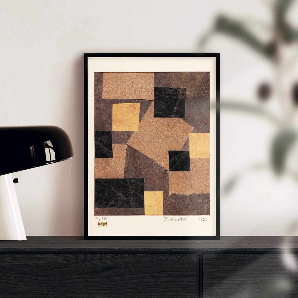 クルト・シュヴィッタース、メルツ 1C-二重像、希少画集画、新品額装