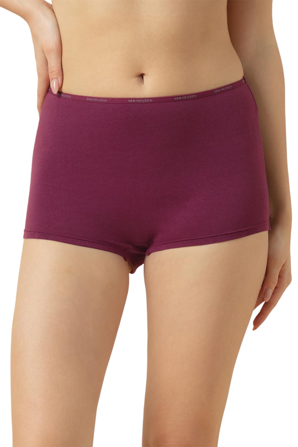 Women's Cotton Blend Modern Solid Boy Short Panties