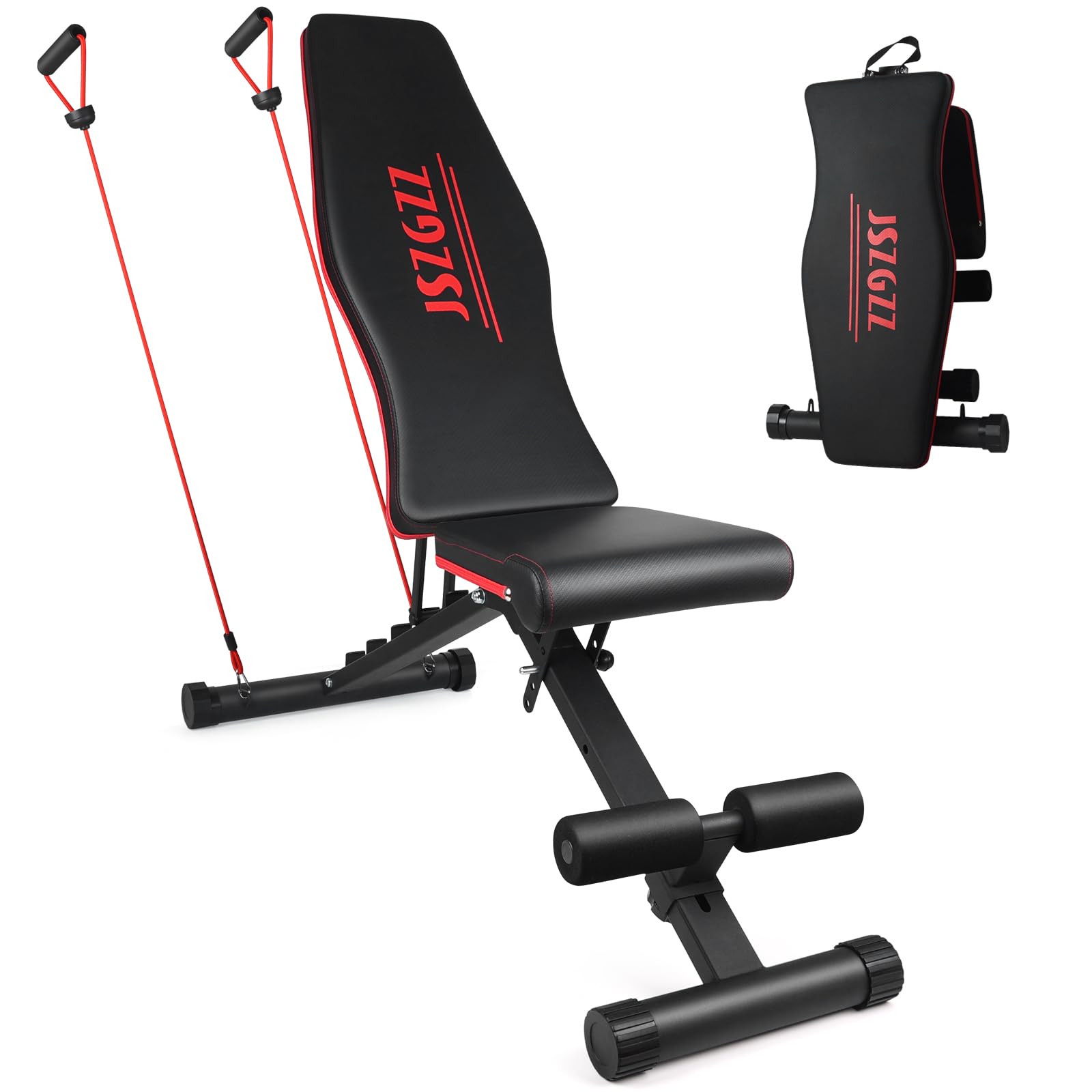 JSZGZZ Adjustable Weight Bench Foldable, 660 Lb Stable Workout