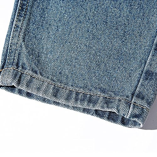Jeans regular pour hommes résistant multi-poches pantalon droit coupe ample