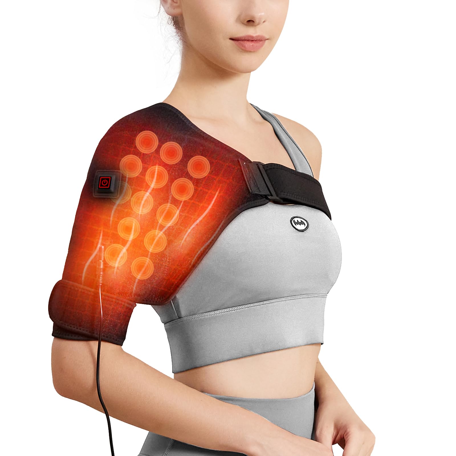 Shoulder-Heating-Pads-Wrap - 3 Heat Settings for Shoulder,Relieve Muscle Pain,Rotator Cuff,Reduce Shoulder Pain