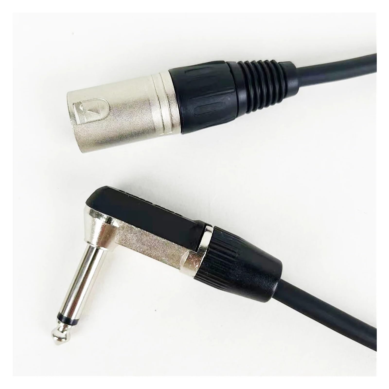 Cavo for microfono sbilanciato da XLR maschio a 3 pin a 1/4 (6,35 mm) TS angolo Jack mono for dinamico 0, M-15 M(Silver,15M)