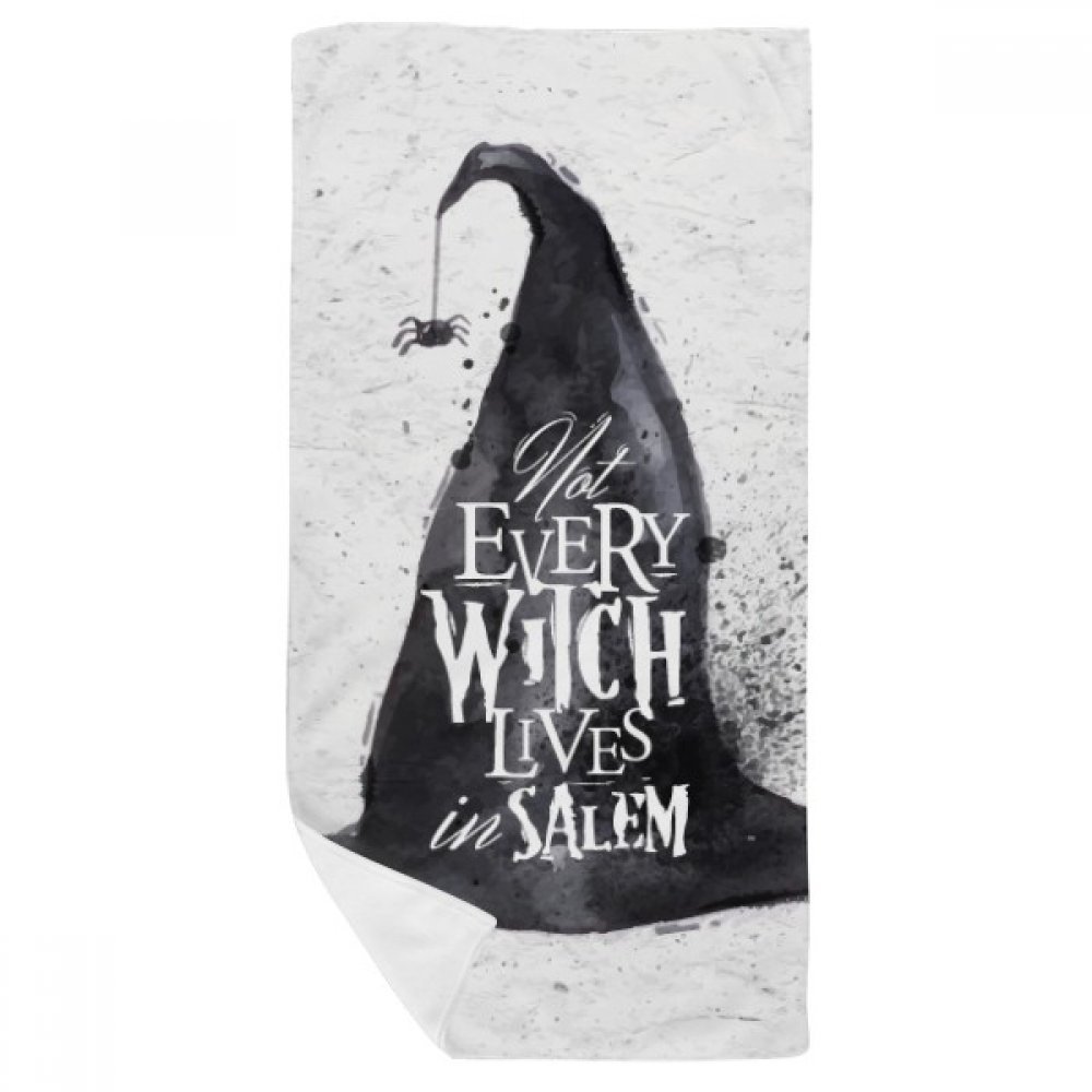Serviette à motif chapeau de sorcière Halloween douce pour visage et mains
