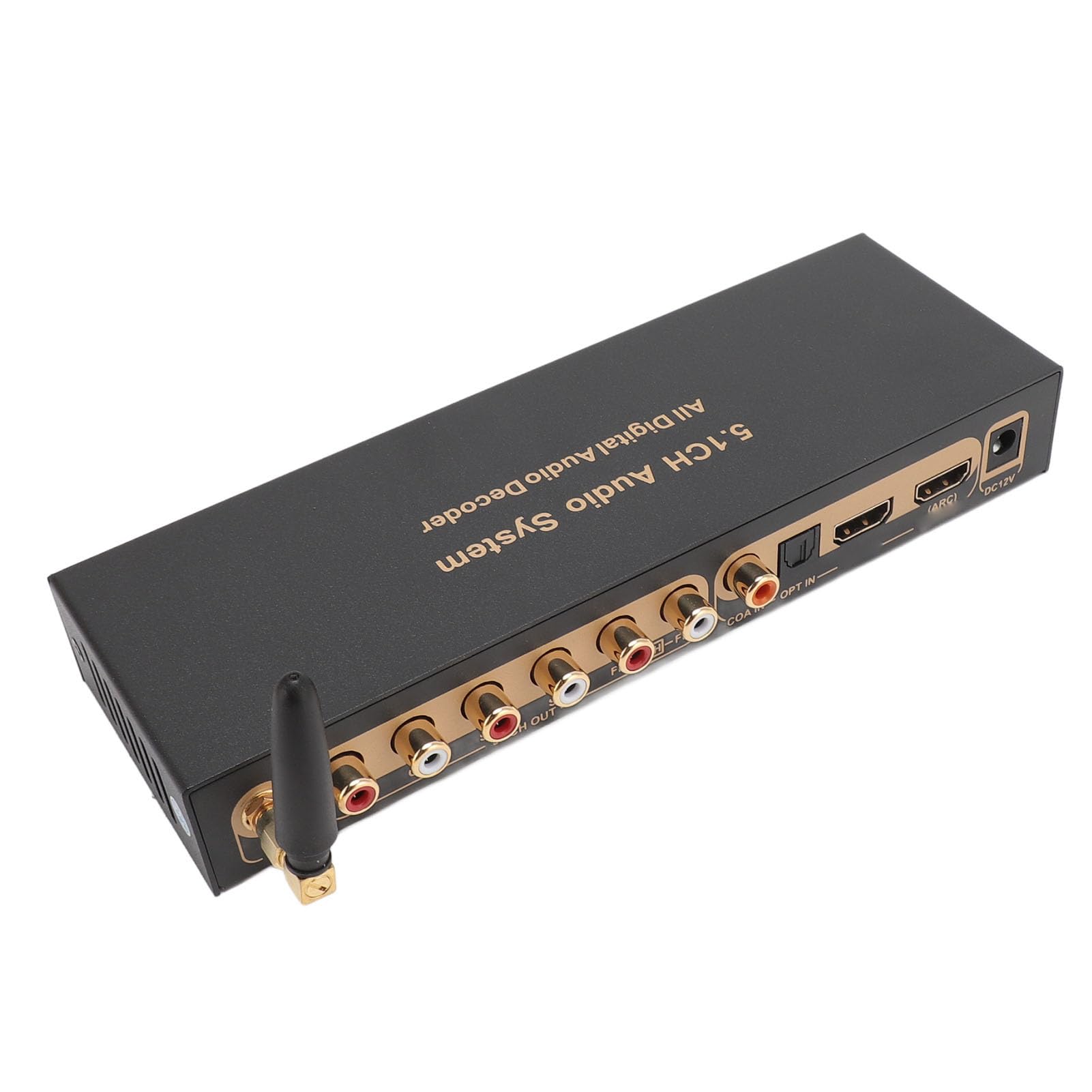5.1-Kanal-Surround-Sound-Decoder, 192 KHz, 24 Bit HDMI, 4K ARC, Optischer Glasfaser-Koaxial-Analog-Sound-Decoder, Systemunterstützung für Dolby Digital AC3, DTS, LPCM, HDCD, PCM