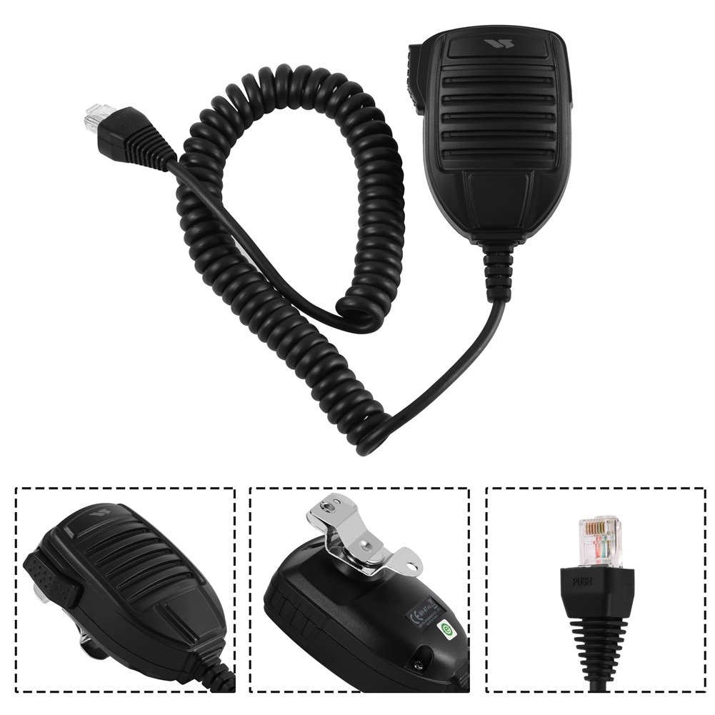 Dilwe Microfono mobile 50 cm microfono esterno auto cancellazione del rumore MH-67A8J microfono manuale/spalla con connettore modulare RJ45 a 8 pin/pulsanti PPT per Vertex