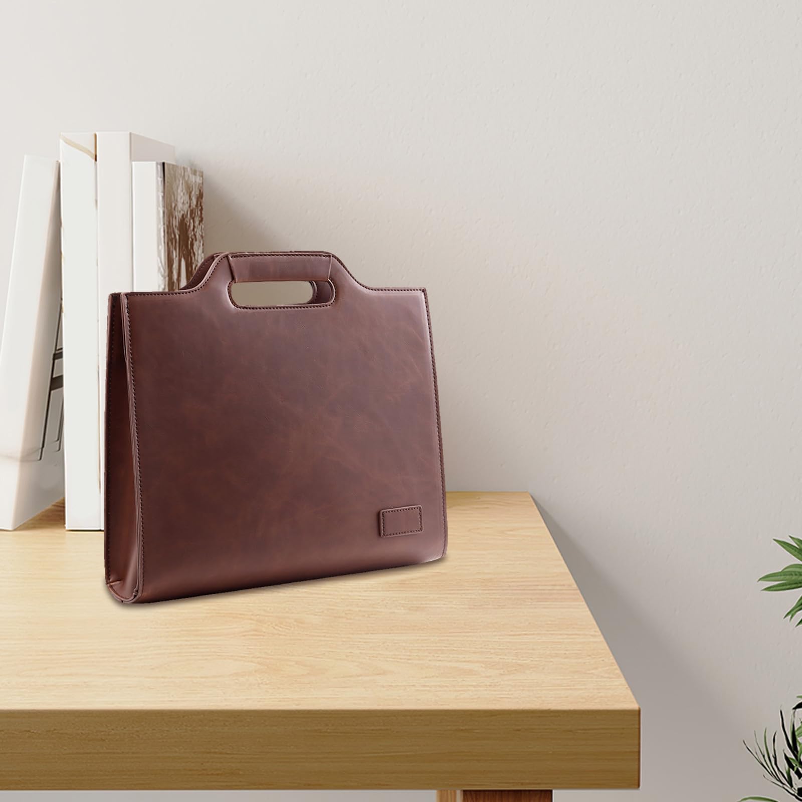 Vaguelly Bolsa de Mensajero Retro para Hombre, Organizador de Archivos