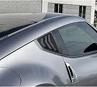 Vista 5 de Q1-TECH - Cubierta de rejilla de ventilación para ventana lateral, compatible con Nissan 370Z 2009-2020, ABS, se adapta a todo tipo de clima