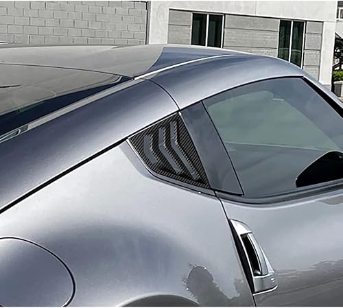 Miniatura 5 de Q1-TECH - Cubierta de rejilla de ventilación para ventana lateral, compatible con Nissan 370Z 2009-2020, ABS, se adapta a todo tipo de clima,