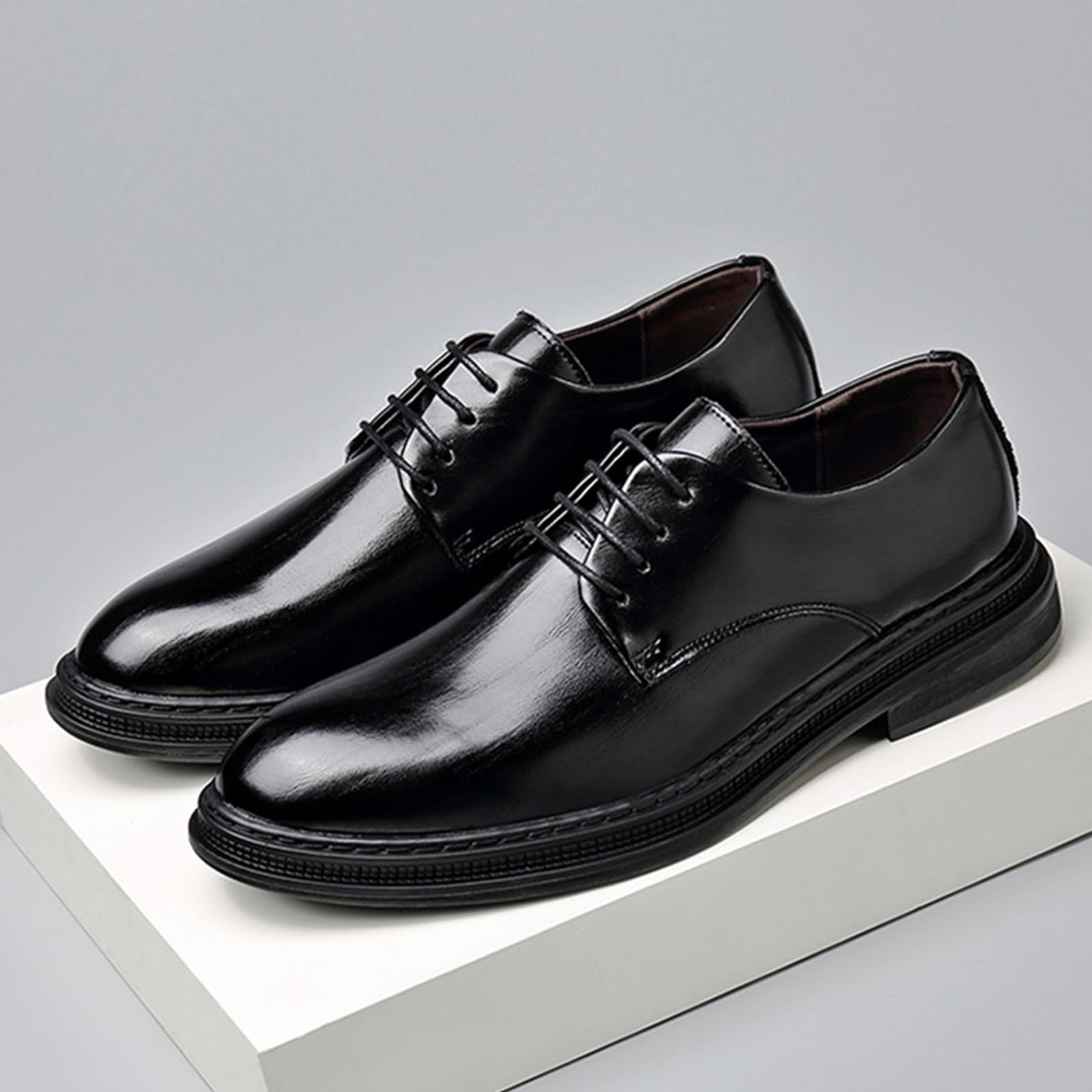 Scarpe Eleganti Uomo Basse Stringate Scarpe da Sposa | A Punta in Pelle Scarpe Formali Classico per Matrimonio Business Abito Oxford