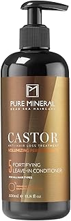 Pure Mineral - Spülungsfreier Conditioner mit Rizinusöl - Stärkt und hydratisiert - Für brüchiges Haar - Omega-9 - Ohne Su...