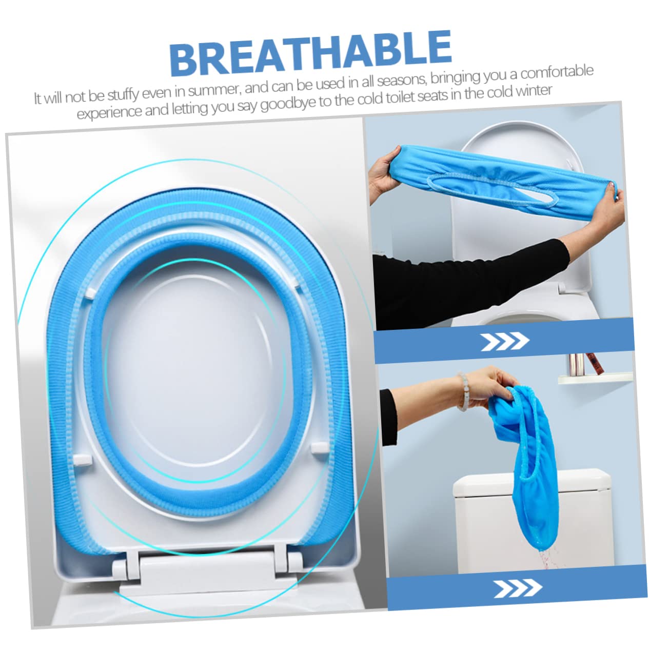 PartyKindom Thickened Toilet Seat Covers 8pcs Disposable Covers for Toilets Comfortable Easy to Store Household Accessories