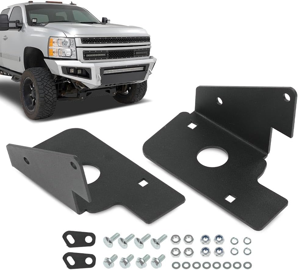 G-PLUS Fog Light Mounting Bracket & Screws Compatible with Chevy Silverado 1500 2007-2013/ Compatible with Chevy Silverado 2500 3500 2007-2014