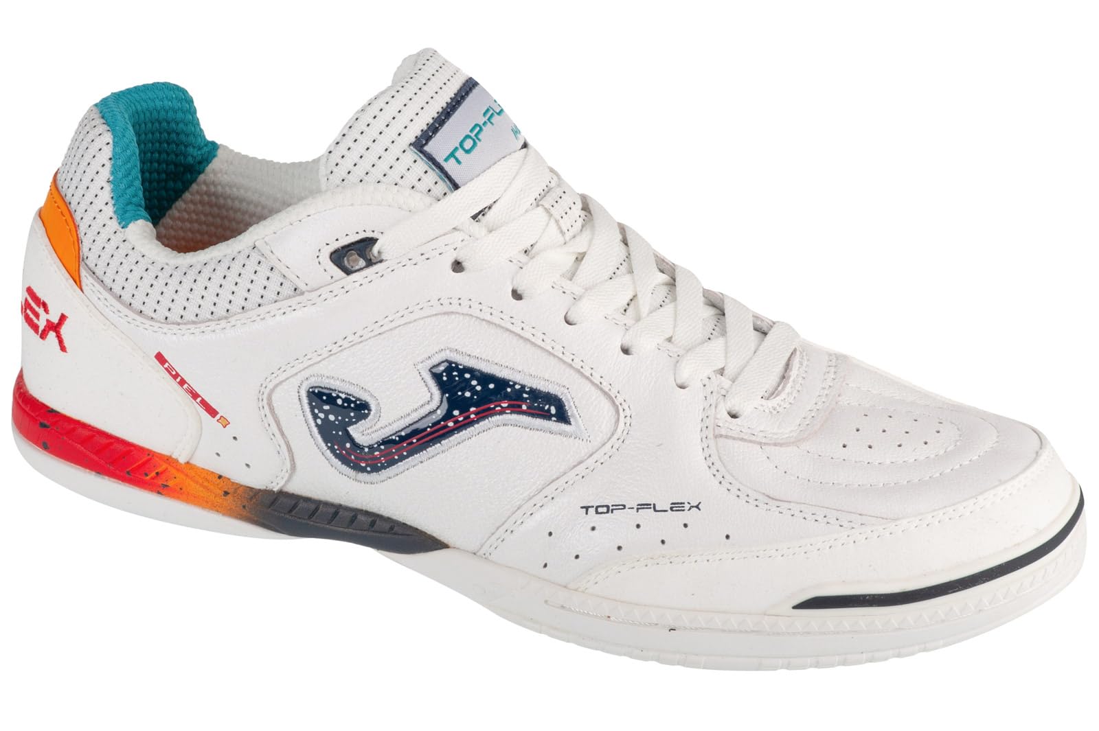 Chuteira Joma Top Flex Futsal Branca e Laranja | Amazon.com.br