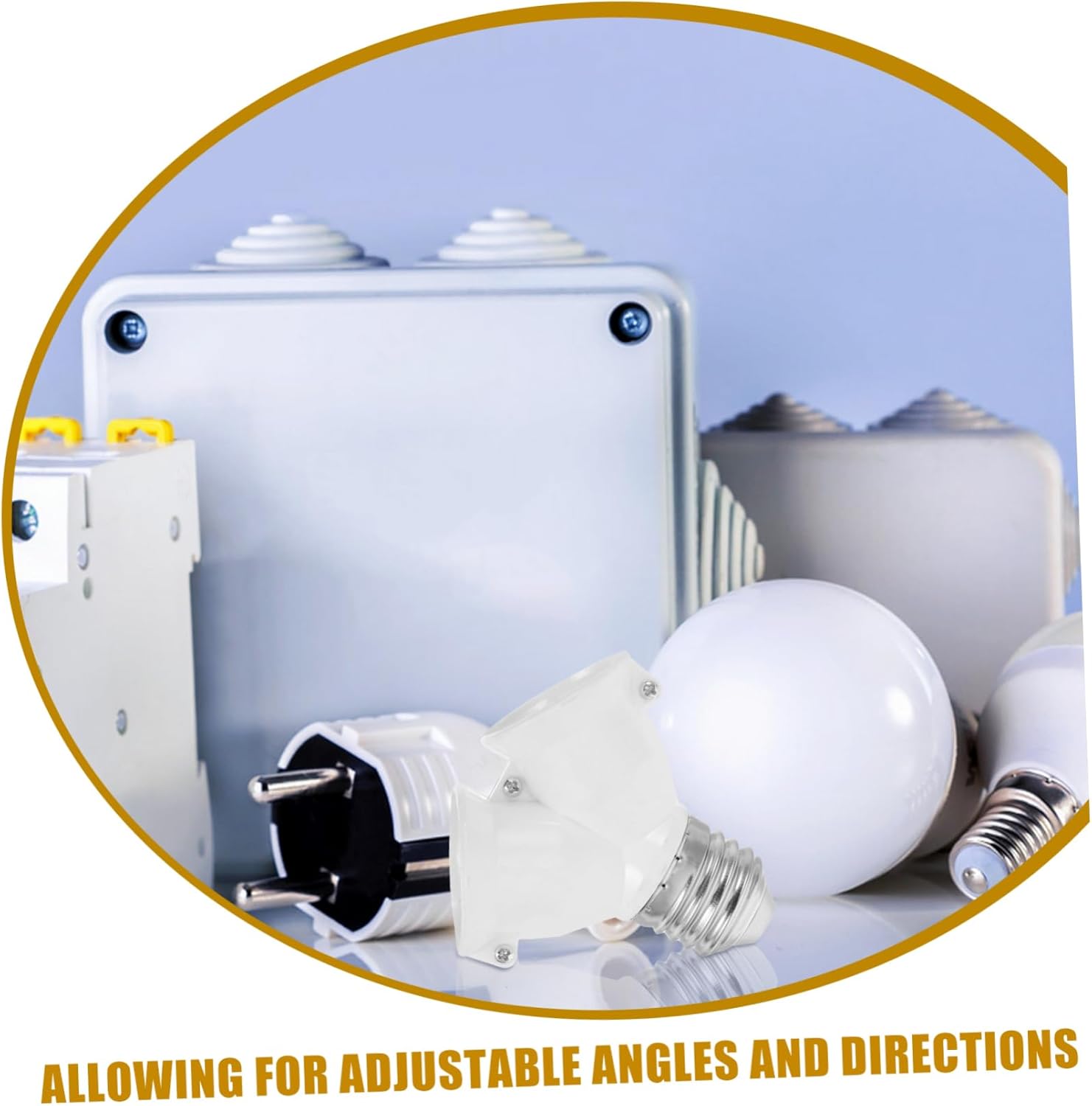 jojofuny 40pcs Light Socket Splitter Adapter Versatile Lamp Holder for Expanding Lighting Options Easy Installation for Home Office and Studio Use