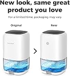 Déshumidificateur, TABYIK Déshumidificateur 35 oz petit, déshumidificateurs de chambre silencieux avec arrêt automatique, déshumidificateur portable pour petit espace, salle de bain, VR, placard