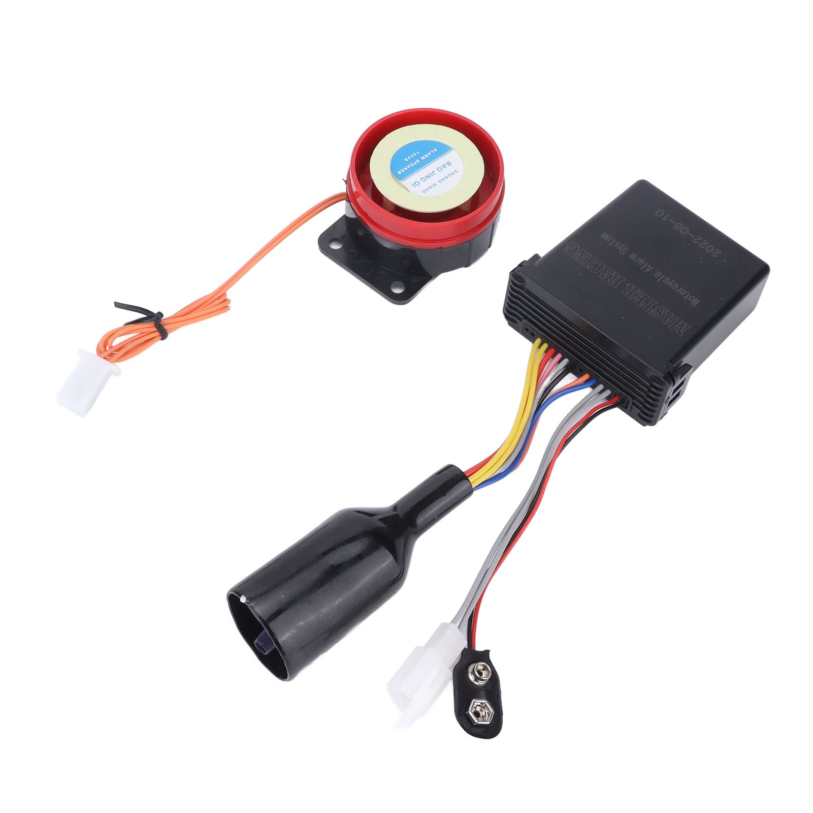 Motorrad-Diebstahlsicherungskit Fernbedienung Multifunktions 12V PKE-Erkennung LCD-Display 2-Wege-Motorrad-Alarmanlage Lauter Ton für ATV-Fahrzeug (Schwarzes Gehäuse mit Reifendruckkontrollsensor)