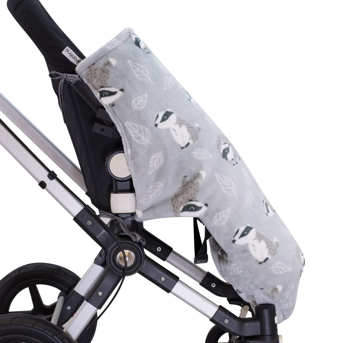 JYOKO Kids Saco Cubrepiés de Invierno Compatible con Portabebés, Sillas de Coche y Cochecitos de Paseo | Polar Teddy Extra Suave | Hecho en España (Badger, Polar Teddy - 80 Cm)