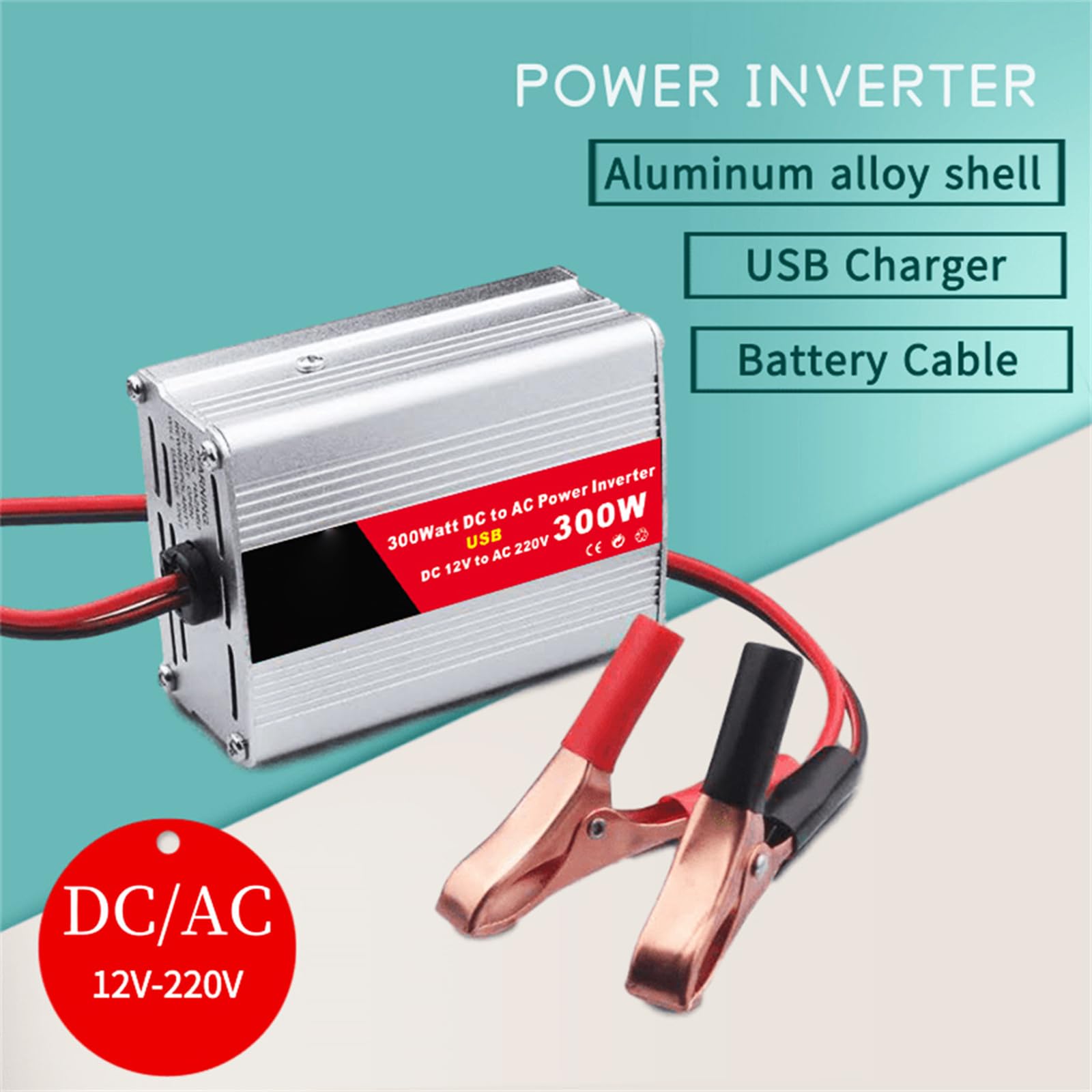 Kit Pannello Solare off-Grid da 300 W con regolatore di Carica da 50 A e Inverter for Camper, Barca, Campeggio e Altro Ancora(100W)
