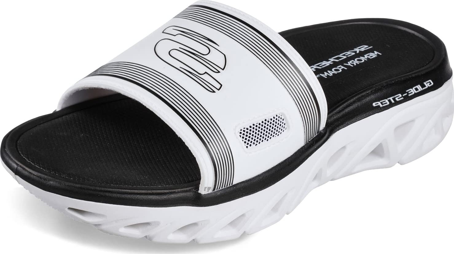 Skechers Mens Glide-Step Sport Sandal Wbk Slingback Sandal - 6 Uk (237381) (B09FRL72CF) Amazon Price History, Amazon Price Tracker