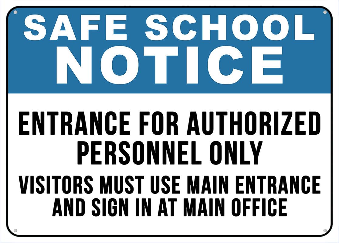Entrance For Authorized Personnel Only Aluminum Metal Sign 8"x12" Rust-Free For Outdoor/Home/Business/Yard Use