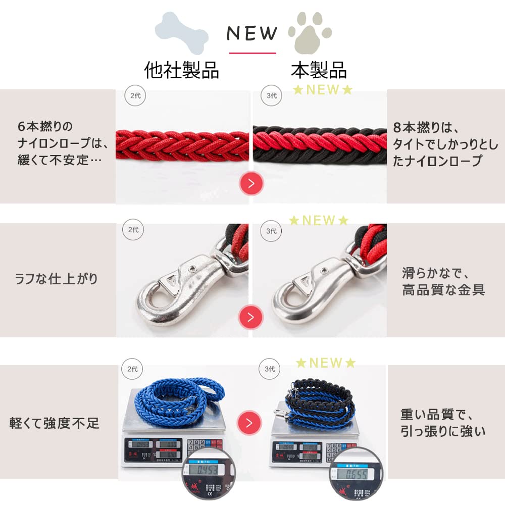 パラコード首輪 ハーフチョーク 3色太め №056 パラコード首輪ハーフ