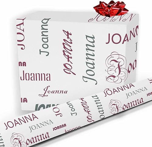 Nombre personalizado en papel de regalo para regalo, rollo de papel de regalo personalizado con texto, regalo de envoltura personalizado, unisex,