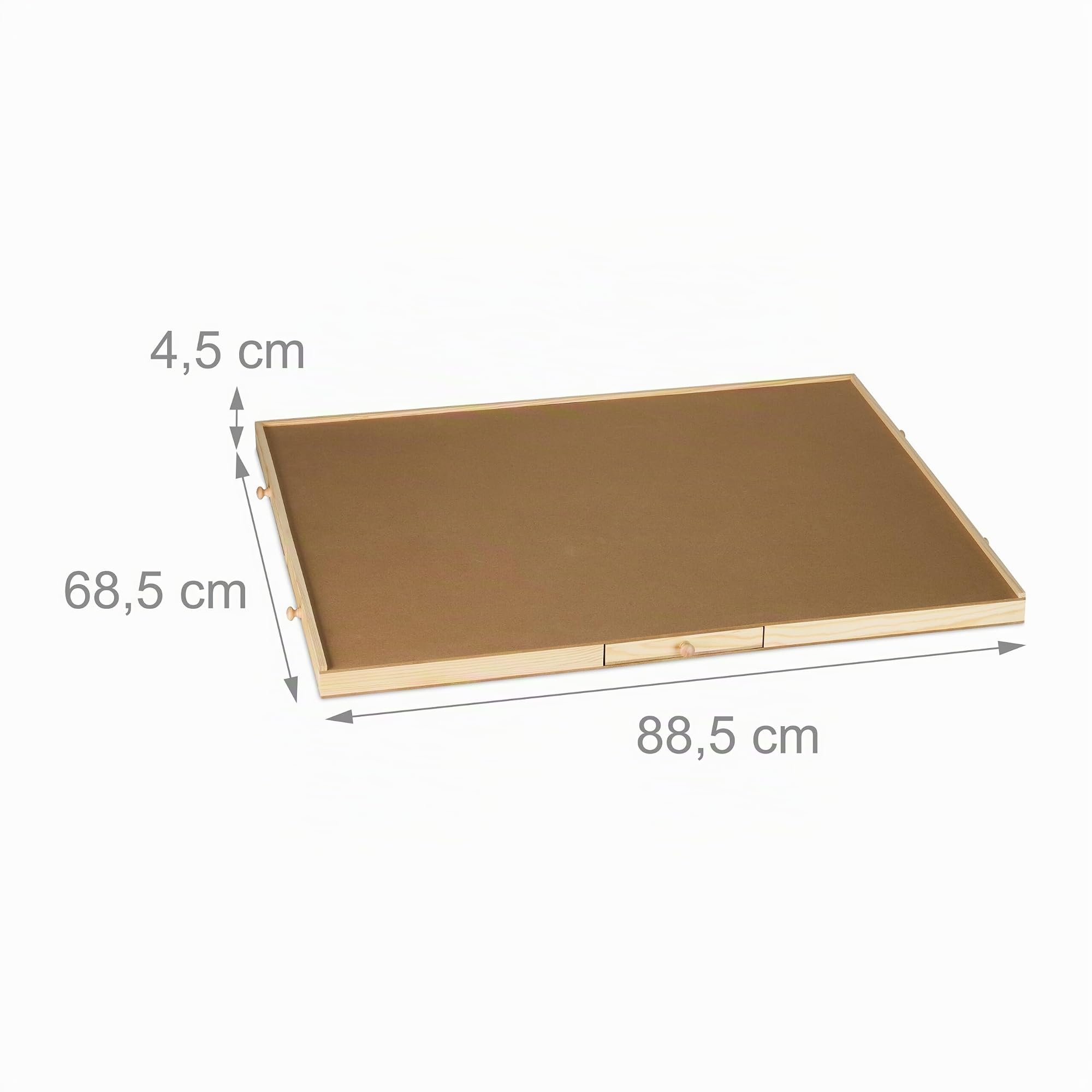 Relaxdays Tablero para Puzzle, 6 Cajones Extraíbles, para Rompecabezas de hasta 1500, Base Guardapuzles, Madera, Natural