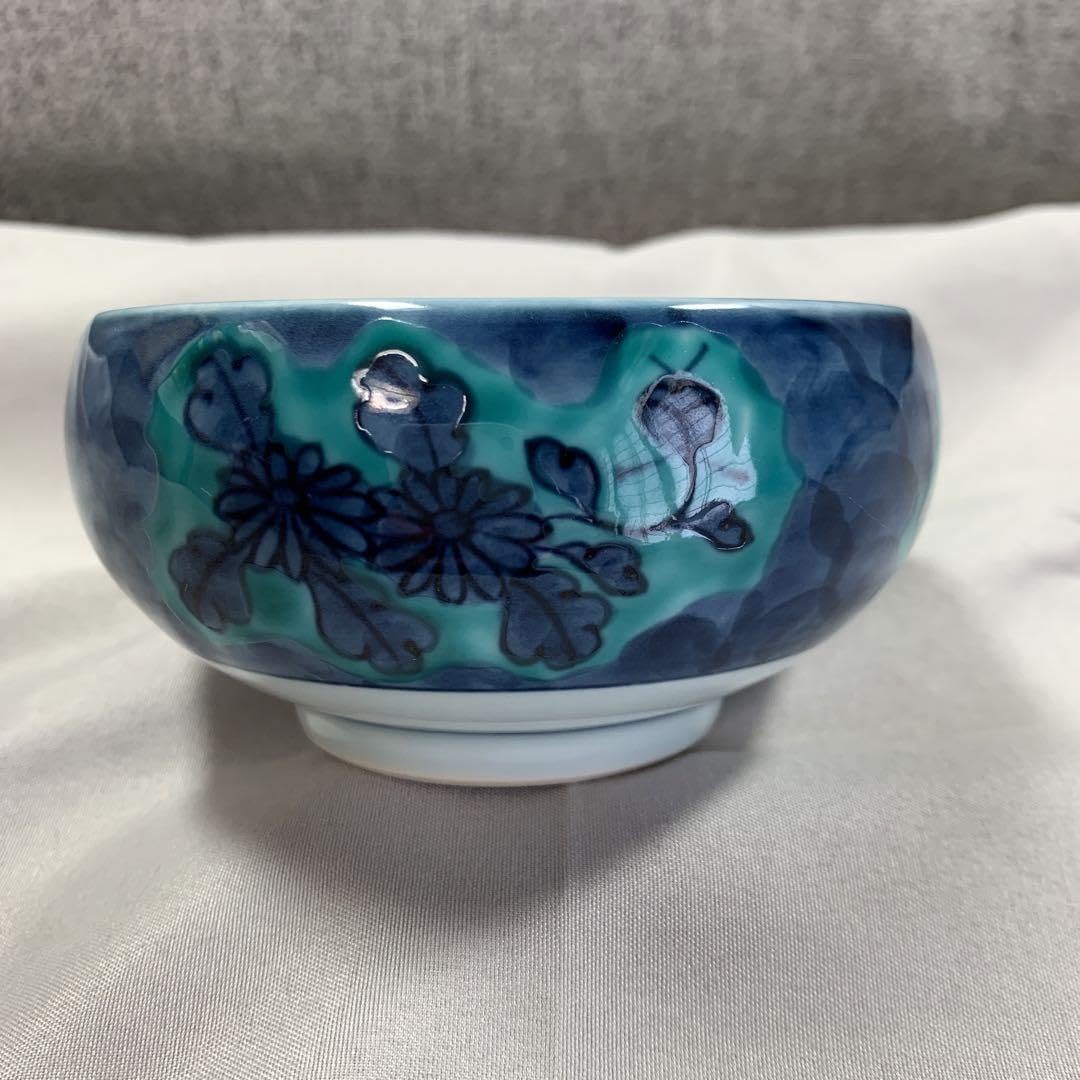 源右衛門　青彩菊絵　取鉢　是米木　源右衛門窯　小鉢　鉢　濃　呉須　有田焼 Amazon.co.jp: 源右衛門 青彩菊絵 取鉢 是米木 源右衛門窯 小鉢 鉢 濃