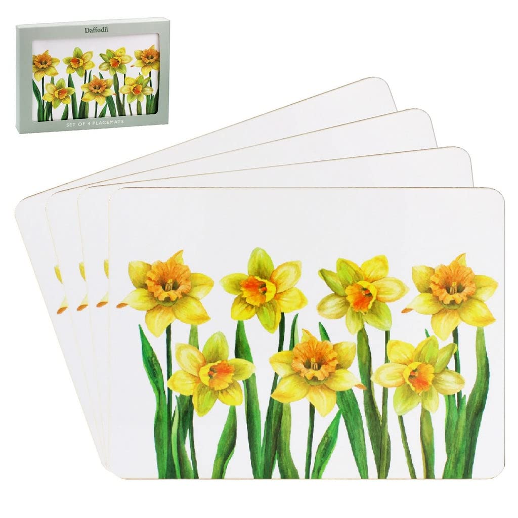 The Leonardo Collection Yellow Daffodil - Placemats And Coasters - Set Of 4 - Leonardo Collection